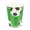Suministros para Fiesta de Cumpleaños con Tema de Fútbol Set de Decoración para Niño Vajilla Desechable Platos de Papel Vasos de Papel Mantel