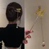 2022 nuevo pasador de mariposa con borla para mujer, estilo retro, temperamento, pasador para plato de cabello, accesorios diarios para el cabello, accesorios para el cabello al por mayor