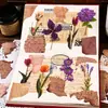 50 pegatinas vintage quemadas en inglés con marcas de fuego, materiales de diario estilo ins, decoración para funda de teléfono, pegatinas impermeables para bricolaje