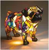 Luminária de Gato Transfronteiriça-Luminária Dachshund-Luminária Bigfoot Estátua de Resina Ornamento com Luz LED