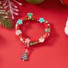 Pulsera de copo de nieve de árbol de Navidad de cerámica suave con cuentas de arroz navideñas de moda europea y americana transfronterizas en stock al por mayor