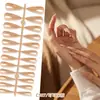 Uñas Postizas Wearable de Punta Larga Estilo Europeo y Americano para Comercio Exterior, Puntas de Uñas Falsas de Color Sólido Simples, Uñas Removibles de Alta Calidad