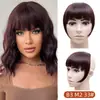 Flequillo Postizo de Comercio Exterior Pieza de Peluca para Mujer Sin Costuras Fibra Química con Patillas Pieza Única Flequillo Espeso Extensión de Cabello Venta al Por Mayor
