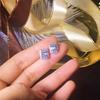 Pendientes cuadrados geométricos de moissanita y plata incrustados con circonita cúbica AAA de corte cuadrado escalonado, pendientes de moda, suministro más vendido transfronterizo