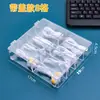 Caja de Almacenamiento de Cables de Datos con Compartimentos, Caja de Carga Transparente para Cables de Auriculares, Caja de Almacenamiento de Escritorio Transparente de Acrílico