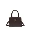 Diseño de Bolso Casual para Mujer Otoño 2025 Bolso de Mano de Moda con Patrón Tejido Simple Bolso Cuadrado Pequeño Retro de Hombro Cruzado