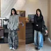 Camisa Xadrez Manga Longa Estilo Japonês para Mulheres, Design Único, Nicho de Verão Fina Versão Coreana, Top Casual Chic Soltinho para Estudantes