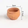 Mini Vaso de Polegar de Cerâmica Vermelha de Bolso Absorvente de Água Respirável Pequeno Vaso para Suculentas Flores Ornamentos de Jardim em Miniatura