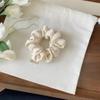 Francês retro Tamanho pequeno intestino grande banda de cabelo Sweet girl plissado tecido corda de cabelo acessórios de cabelo elegante corda de gravata de cabelo para mulheres