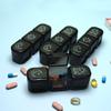 Fábrica de origen tres veces por la mañana, al mediodía y por la noche caja de medicamentos de tres compartimentos multicolor opcional portátil sub-embalaje caja de medicamentos separada
