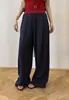 Pantalones Anchos Casuales de Tencel y Lino para Mujer, Pantalones Largos de Color Sólido Minimalistas Estilo Yamamoto para Verano con un Toque de Lujo, Pantalones Rectos Estilo Japonés
