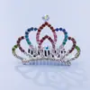 Tocado de corona para niños, corona de princesa con diamantes de imitación, peine para el cabello, regalo de cumpleaños para niña pequeña, accesorios para el cabello de bebé, peine, joyería