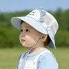 Chapéu de Sol para Bebê Verão Fino Chapéu de Proteção Solar com Aba Grande Removível para Meninos e Meninas, Proteção UV Primavera e Verão