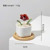 Suministro transfronterizo exclusivo de flores artificiales de crisantemo de vidrio hechas a mano en Zibo, flores eternas, artesanías de vidrio, adornos y decoraciones de escritorio