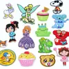 Estoque Disponível Patch de Tecido Desenho Animado Fofo Patch Bordado Pequeno Mini Patch para Roupa Jaqueta de Penas Apliques Decorativos DIY