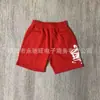 Conjunto synaworld Moda Transfronteiriça Retrô Americano Hip Hop Estampa de Alfabeto Moda de Rua Bermudas de Moletom Tendência