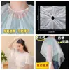 Bata Gruesa tipo Suéter para Salón de Belleza, Teñido de Cabello, con Banda Elástica en el Cuello, Tela de Plástico Impermeable Desechable para Tratamiento y Permanente de Cabello
