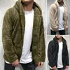 2024 Comércio Exterior Transfronteiriço Outono e Inverno Jaqueta Suéter Masculina com Capuz Cor Sólida Botão Moda Europeia e Americana Roupa Masculina