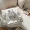 Sudadera con Forro Polar para Niños Estilo Nuevo Otoño/Invierno Moderna con Dibujos Animados para Bebés y Niños Adorable para Bebé Cuello Semi-Alto Chaqueta Versátil