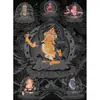 Pintura Colgante Dorada Thangka Hombre Sabio Bodhisattva Manjushri Dibujo Lineal Pintura al Óleo Digital Colorear DIY Regalo Pintado a Mano Pintura al Óleo De Zhu