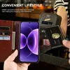 Capa Flip para Celular Padrão Cavalo Maluco para Xiaomi 17/16 Pro/Ultra com Porta-Cartões e Suporte Capa Protetora