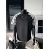 Camiseta de Algodão Pesado de Manga Curta 270 para Homens, Estilo Americano de Verão Color-Blocking Casual Manga Meia-Manga Jovem Tamanho Grande