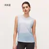 Roupa de Yoga Cover-Up de Gaze Manga Curta Solta Verão Fina para Corrida Secagem Rápida Feminino Treinamento Fitness Colete