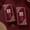 Amoroso Feliz Evento Rojo Boda Sobre Rojo Mil Yuanes Estampado en Caliente Carácter Feliz Sobre Rojo Ceremonia de Compromiso Sobre Rojo para Dinero de Regalo Bolsa Grande