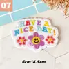 Flor de Carita Sonriente Curación Bordado Autoadhesivo Stickers. Decoración Transfronteriza para Cuaderno, Computadora, Teléfono, Ropa DIY