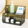 Caja de Almacenamiento de Cosméticos de Escritorio de Lujo Ligero para Dormitorio y Uso en Casa, Canasta de Almacenamiento Acrílica de Gran Capacidad para Mascarillas Faciales, Productos para el Cuidado de la Piel y Joyería