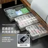 Caja de Almacenamiento de Plástico Engrosado Tamaño Grande con Ruedas Caja Organizadora para Ropa y Edredones Contenedor de Almacenamiento Caja de Almacenamiento Plana Transparente Debajo de la Cama
