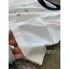 Algodón de Calidad Agradable para la Piel Anti-Arrugas Estampado de Velero Bordado Holgada Manga Corta Cuello Redondo Camiseta Mujer 2026 Verano Nuevo H043003