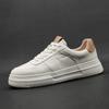 Zapatos Blancos Zapatos de Hombre de Cuero Genuino Zapatos de Hombre Zapatos de Tabla de Hombre Estación Europea Hombre Capa Superior Cuero Vacuno Zapatos Casuales de Hombre de Suela Gruesa