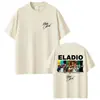 Camiseta Gráfica de Álbum do Rapper Eladio Carrion para Homens e Mulheres Moda Hip-Hop Tendência Música
