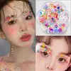 Accesorios de chapa para la cara maquillaje de ojos para novias maquillaje de escenario infantil parche decorativo facial de mariposa de perla y diamante brillante para conciertos