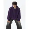 Sudadera con Bordado de Letras Lavado a la Arena Americana para Hombre 2026 Otoño Diseño Holgado Sentido de la Moda Casual Deportiva