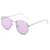 Nuevas Gafas de Sol Poligonales con Montura de Metal Tendencia Europea y Americana Montura Pequeña Color Deslumbrante Mercurio Gafas de Sol Oceánicas