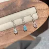 Libro Rojo Pequeño con pendientes de gota de agua azul claro diseño de nicho pendientes de temperamento de circón outlet de fábrica femenino