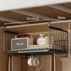 Estante de almacenamiento para litera de dormitorio, cesta colgante extensible para cama, estante de almacenamiento sin taladro debajo del escritorio, accesorio de mesita de noche para dormitorio