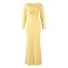 32720 Vestido Longo Sexy de Cauda de Peixe com Recortes Florais Elásticos Europeu e Americano Transfronteiriço Amazon para Mulheres