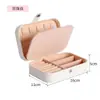Caja de joyería de alta calidad con cremallera y broche oculto, caja portátil para almacenar aretes, collares, pulseras, pulseras, anillos, aretes, caja de almacenamiento de joyería transfronteriza