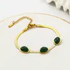 Estilo Coreano Elegante Cadena de Hoja Esmeralda Acero de Titanio Collar para Mujer Moda Trendy Ins Diseño Popular Cadena para Clavícula