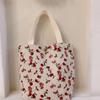Bolsa de Tela Artística Otoño e Invierno Bolsa Floral Bolsa de Tela de Flor Sencilla Tela de Pana Bolsillo de Mano para Mamá de Mano