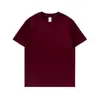 Camiseta de Manga Curta de Algodão Mercerizado 200g para Homens, Venda Quente em Live-Stream, Alta Contagem de Fios, Moda de Verão com Sensação de Gelo, Gola Redonda, Cor Sólida