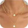 Collar Cruzado Europeo y Americano Chapado en Cobre con Circonita, Collar en Capas de Forma de Gota de Moda de Lujo Ligero para Mujer