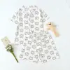 Pijama Nuevo para Niñas 2025 Verano Delgado Manga Corta Niños Niñitas Verano Bebé Conjunto Ropa para Casa Exterior