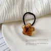 Anel de corda com cabeça de flor de acetato 2023 nova borracha de alta elasticidade feminina corda para prender cabelo bola de cabelo
