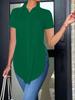 Camisa de mujer con cuello POLO sencillo de moda de verano 2024 AliExpress wish Amazon explosions