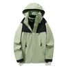 Liquidación Bienestar Tres en Uno Chaqueta de Montaña Hombres Mujeres Otoño Invierno Exterior Cortavientos Impermeable Desmontable Juego de Dos Piezas C23688