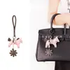 Novo Estilo Bolsa de Pônei em Couro PU Pingente Corrente para Celular Cordão de Contas Lanyard Chaveiro Ornamento Fábrica Presente de Festival do Meio Outono